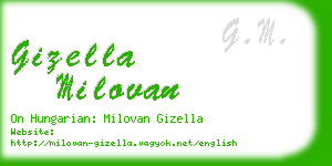 gizella milovan business card